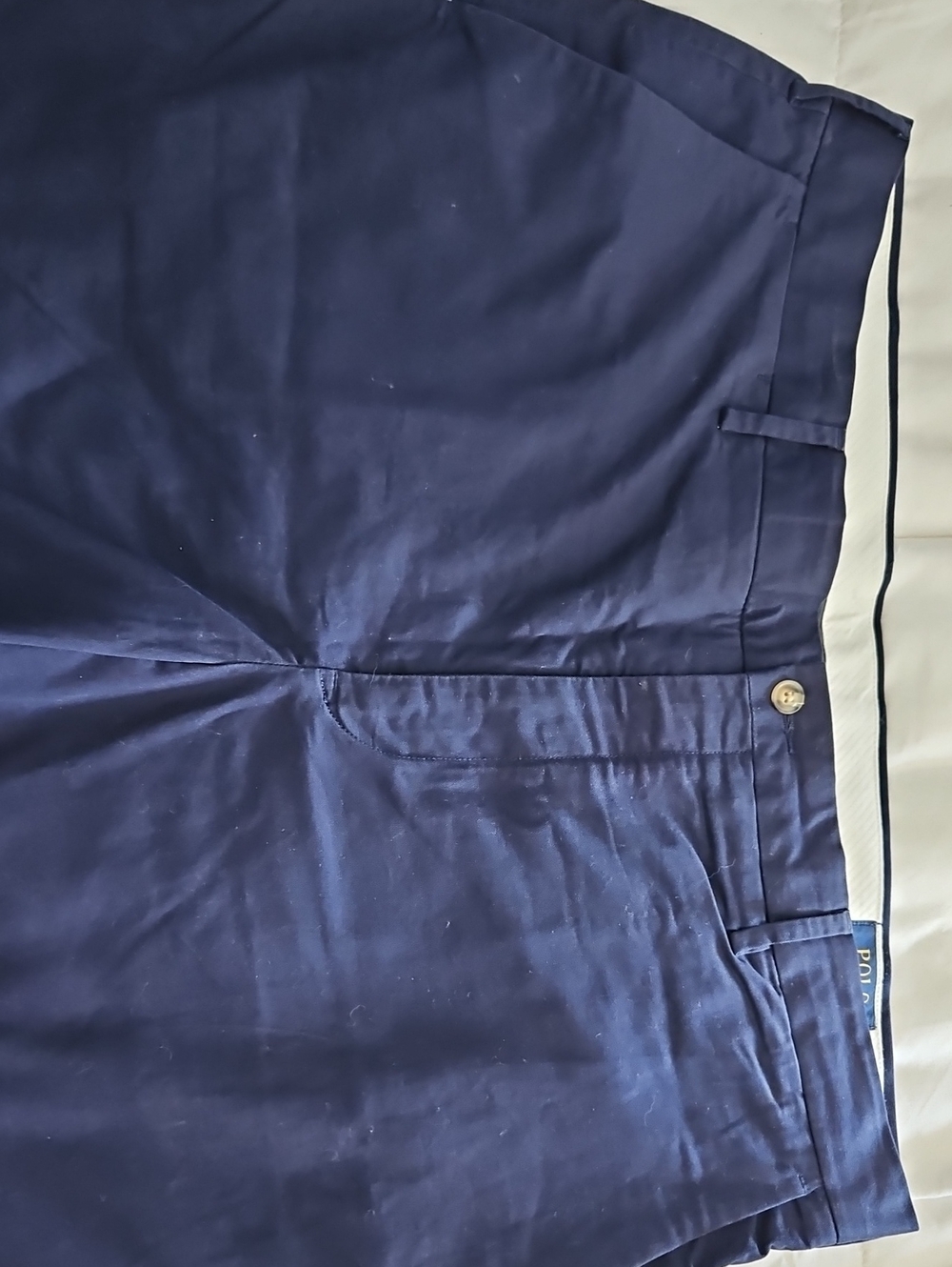 Polo by Ralph Lauren White Shorts with Navy Trim